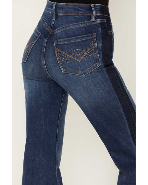 Image #4 - Idyllwind Women's Gwynn High Risin Trouser Flare Jeans, Dark Medium Wash, hi-res