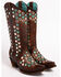 Image #4 - Corral Women's Brown Studded Embroidered Western Boots - Snip Toe, , hi-res