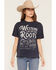 Image #1 - Shyanne Women's Western Roots Short Sleeve Graphic Tee, Navy, hi-res
