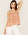 Image #1 - Panhandle Women's Boot Stitch Print Cami, Rose, hi-res