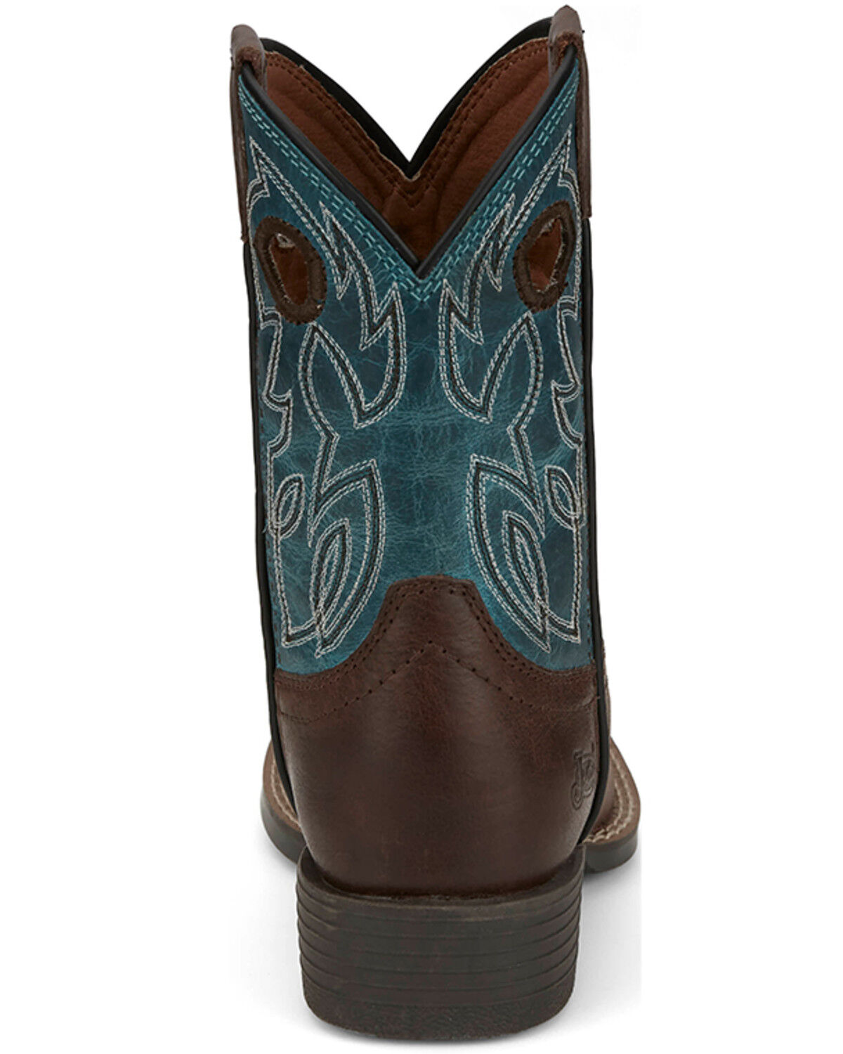 Image #5 - Justin Boys' Bowline Western Boots - Square Toe, Brown, hi-res