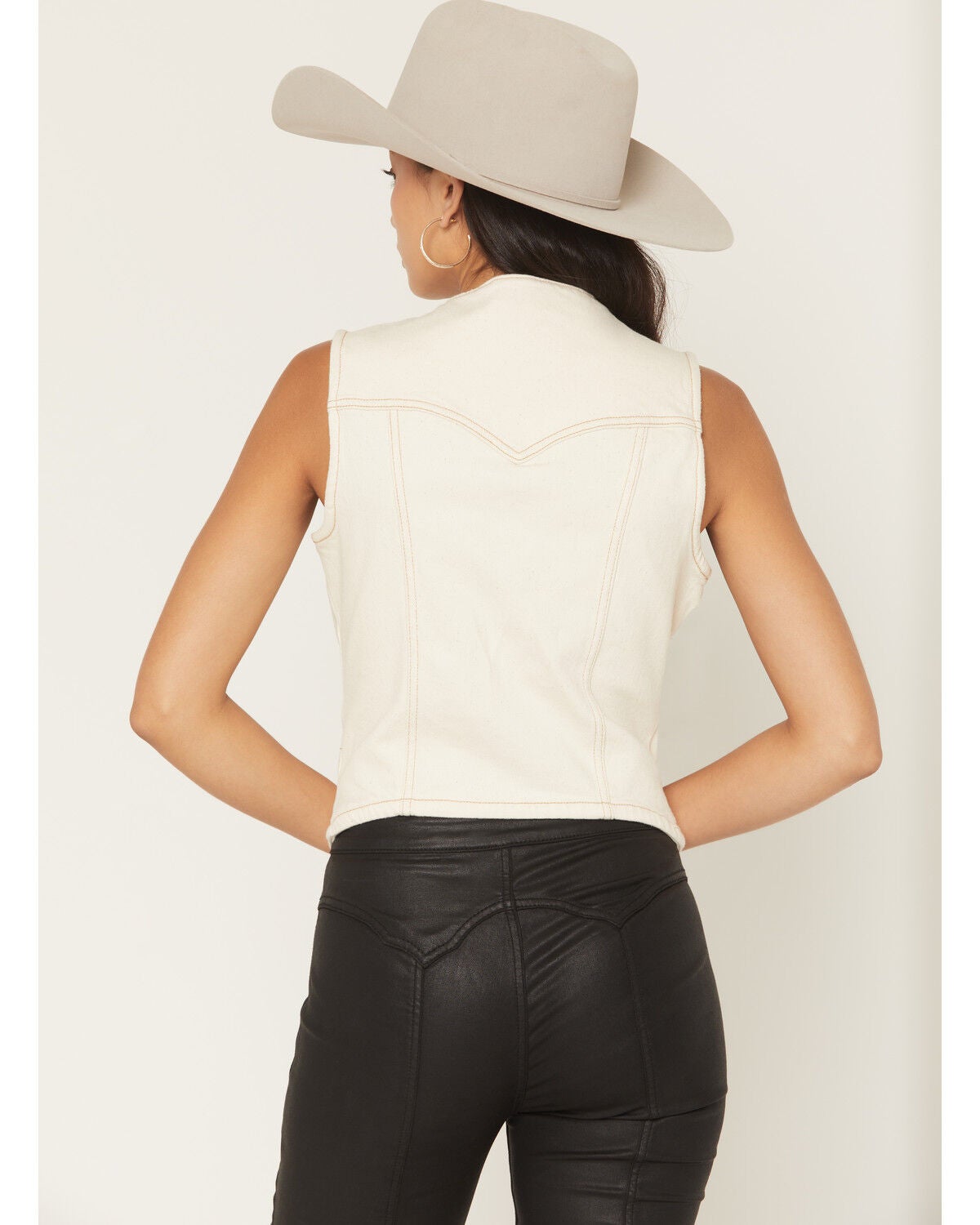 Image #4 - Wrangler Retro Women's Button-Down Denim Vest, White, hi-res