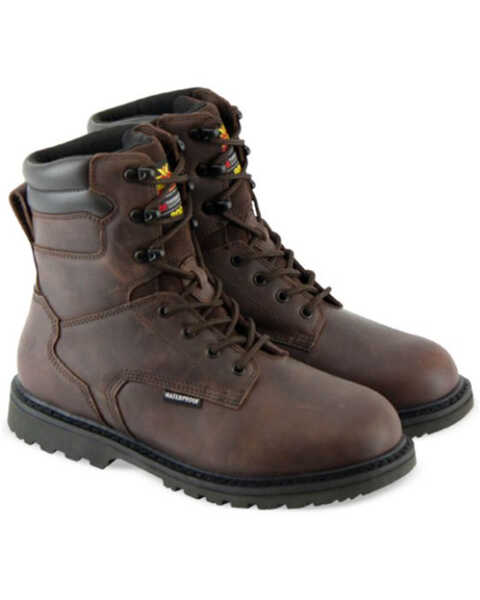 Thorogood Men's V-Series Waterproof Work Boots - Soft Toe, Brown, hi-res