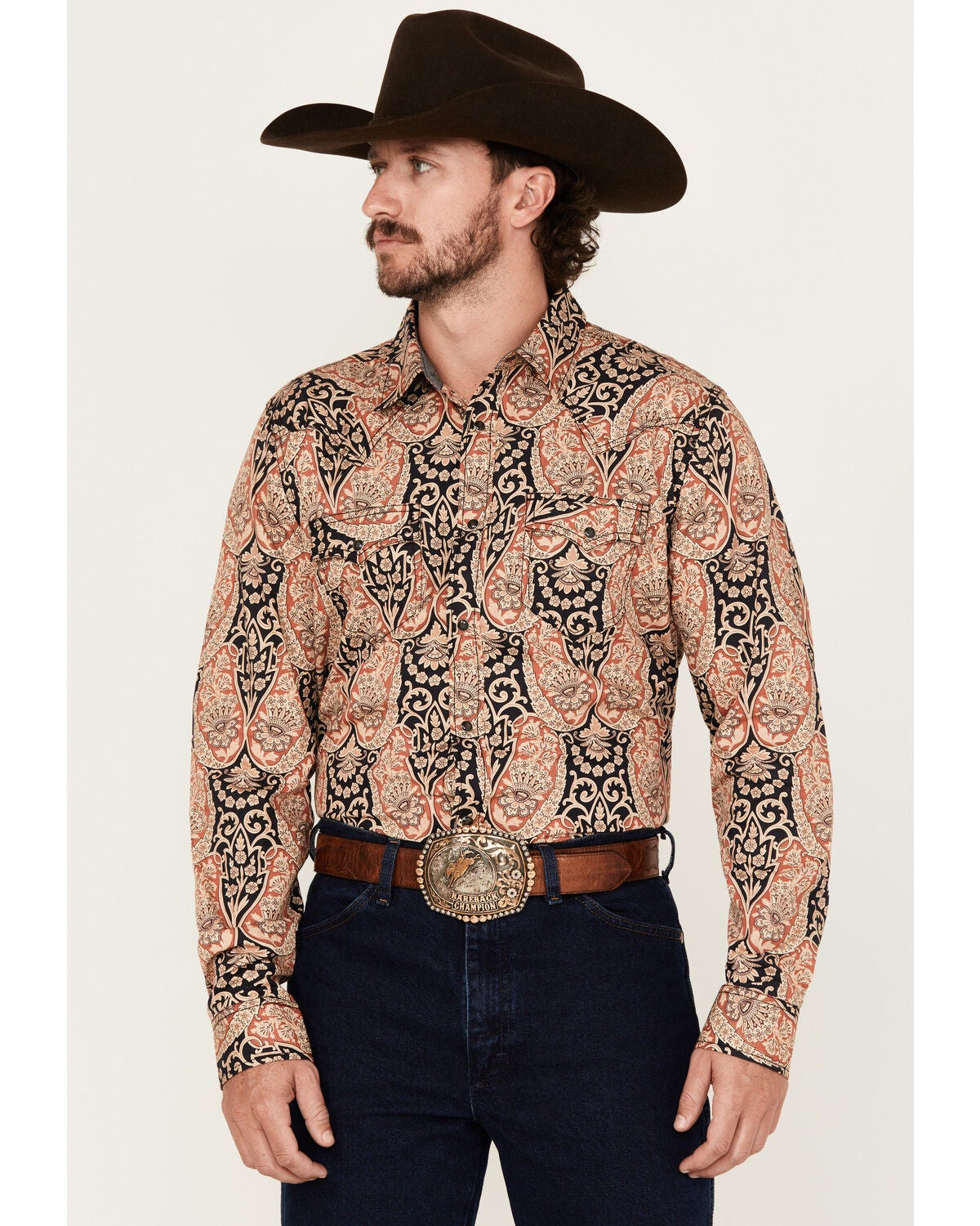 Cody James Men's Graysill Medallion Print Long Sleeve Snap Western Shirt | Sheplers