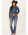 Image #1 - Shyanne Women's Silverton Shay Medium Wash Mid Rise Bootcut Stretch Riding Jeans, Medium Wash, hi-res