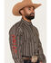 Image #2 - Ariat Men's Team Ean Southwestern Striped Print Long Sleeve Button-Down Western Shirt, Chocolate, hi-res