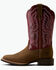 Image #2 - Ariat Women's Hybrid Ranchwork Performance Western Boots - Broad Square Toe, Brown, hi-res