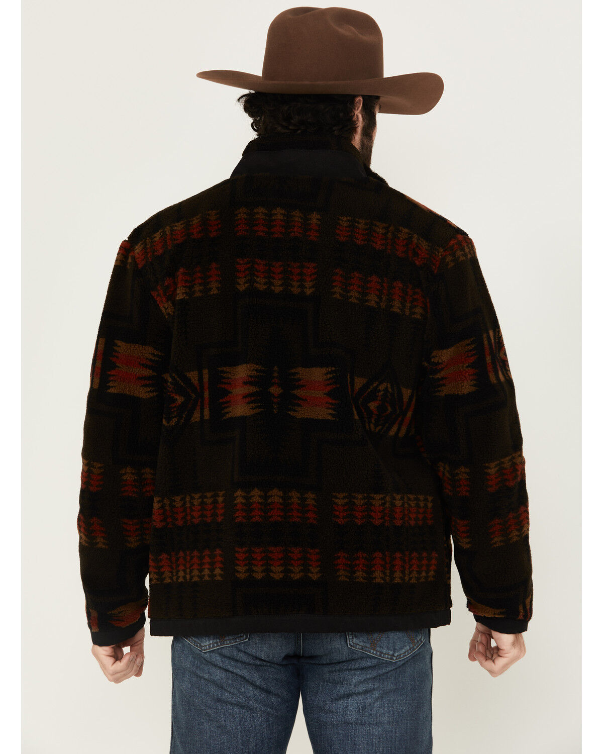 Image #4 - Pendleton Men's Harding Printed Berber Jacket, Black, hi-res