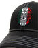 Image #2 - Cody James Men's Mexico Flag Sugar Skull Embroidered Ball Cap, Black, hi-res