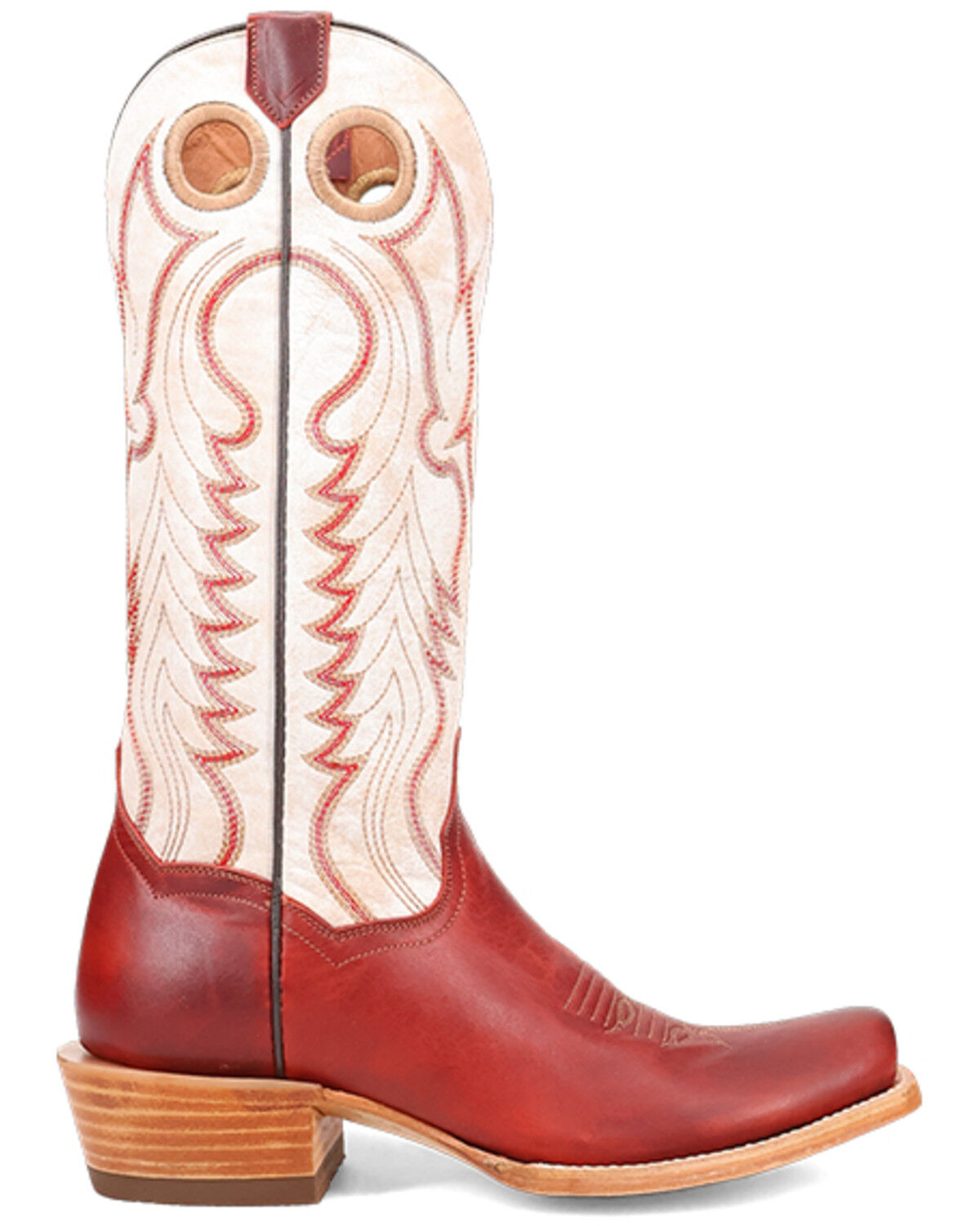 Image #2 - Dan Post Women's Adeline Tall Western Boots - Square Toe, Red, hi-res