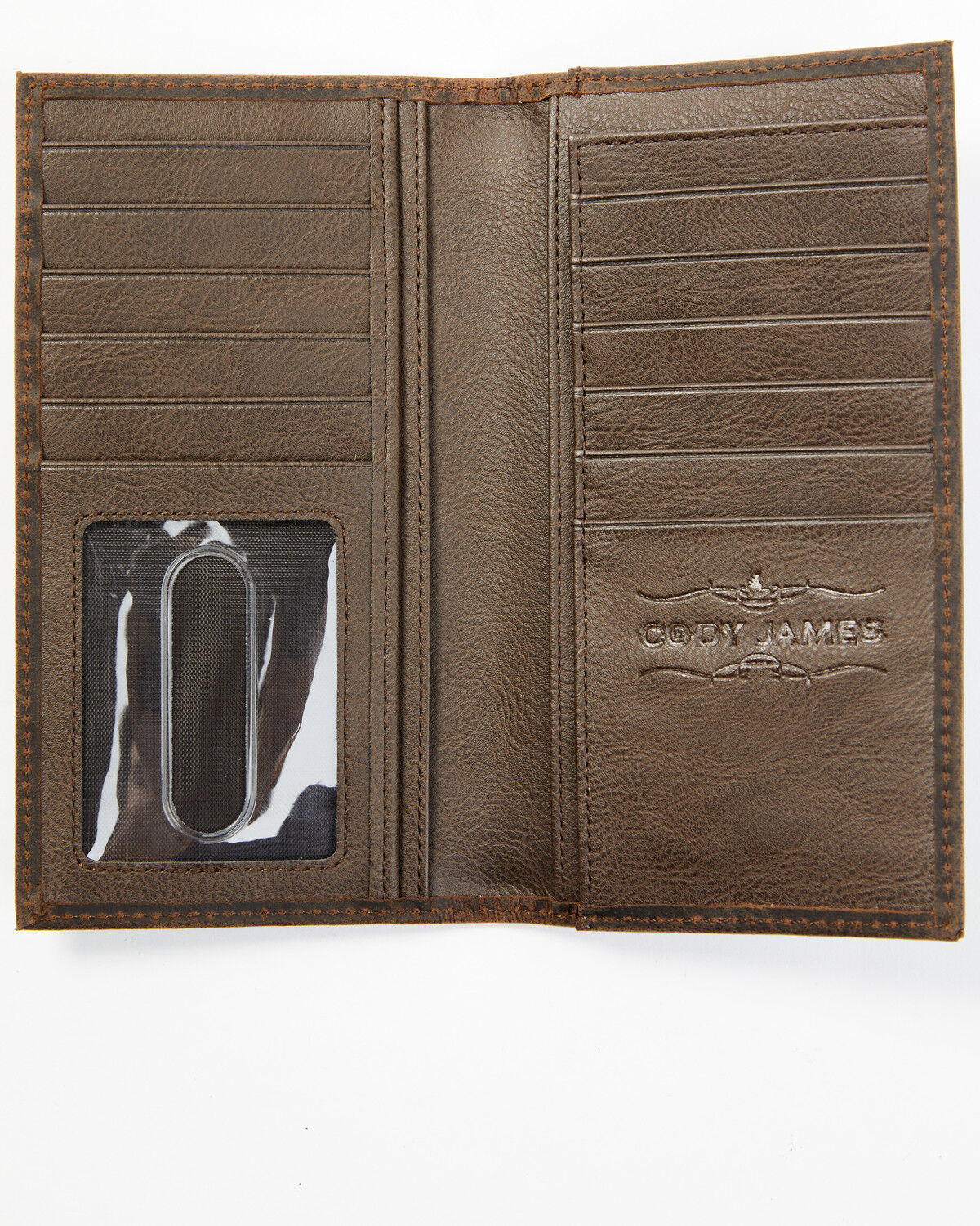 Image #2 - Cody James Men's Mexican Flag Rodeo Checkbook Wallet, Brown, hi-res