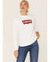 Image #2 - Levis Women's White Batwind Logo Crew Sweatshirt , White, hi-res