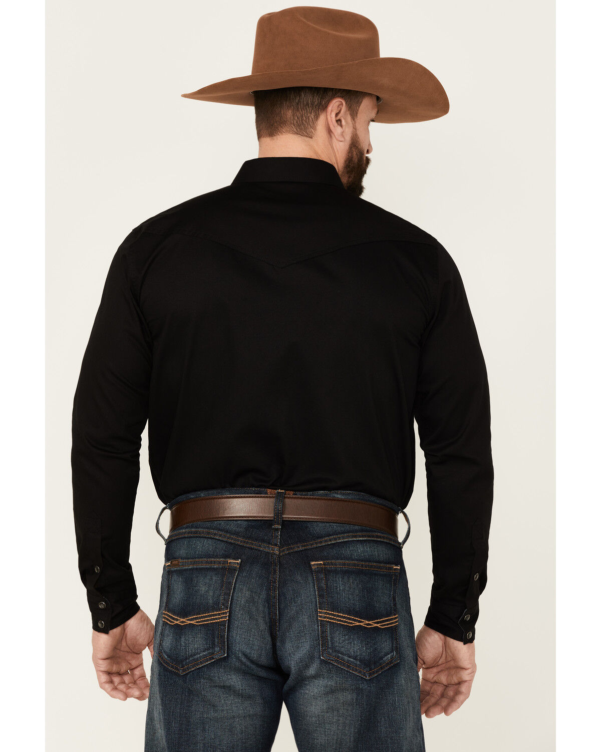 Image #4 - Cody James Men's Solid Treadstone Long Sleeve Pearl Snap Western Shirt - Tall, Black, hi-res