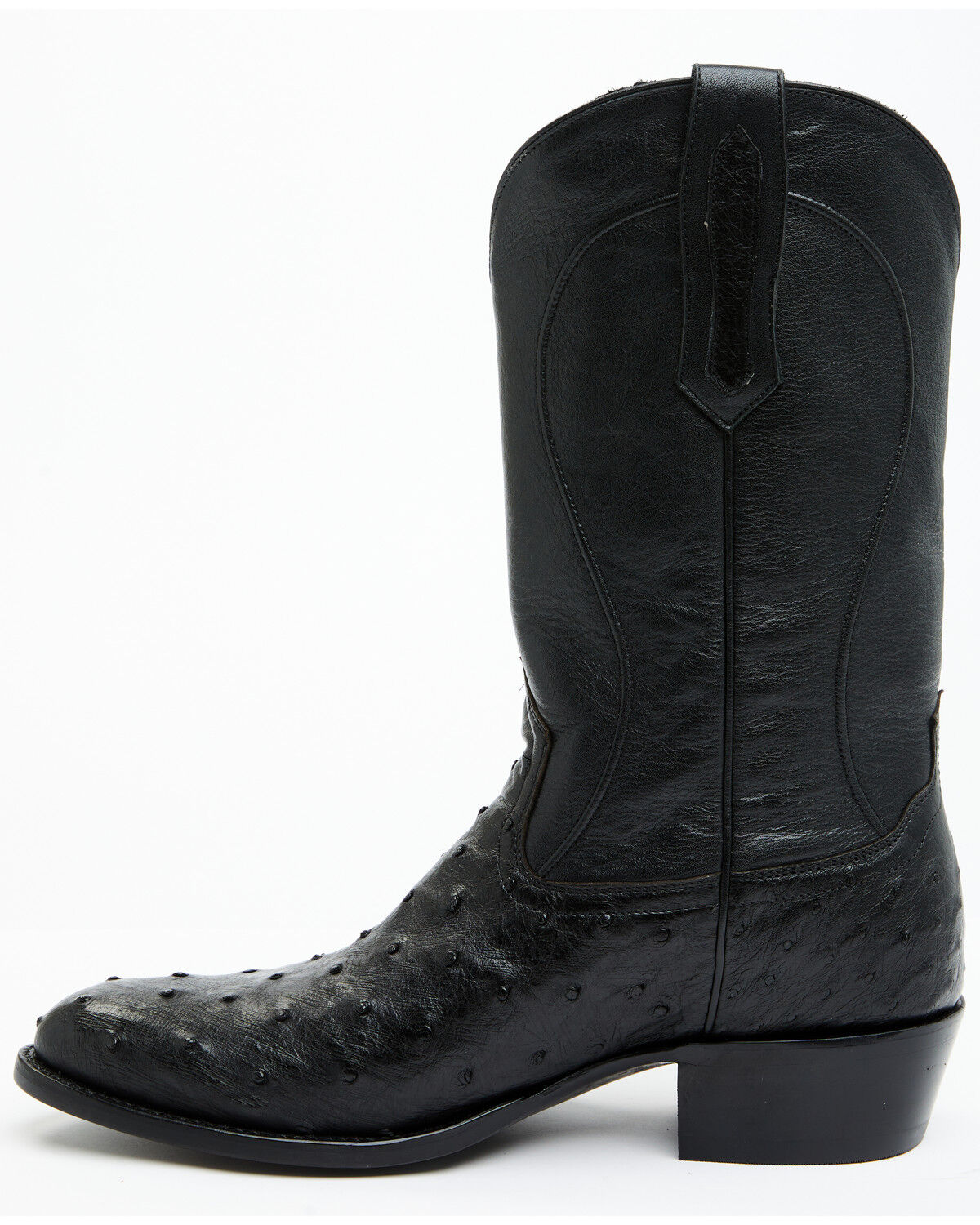 Image #3 - Cody James Black 1978® Men's Chapman Exotic Full-Quill Ostrich Western Boots - Round Toe, Black, hi-res