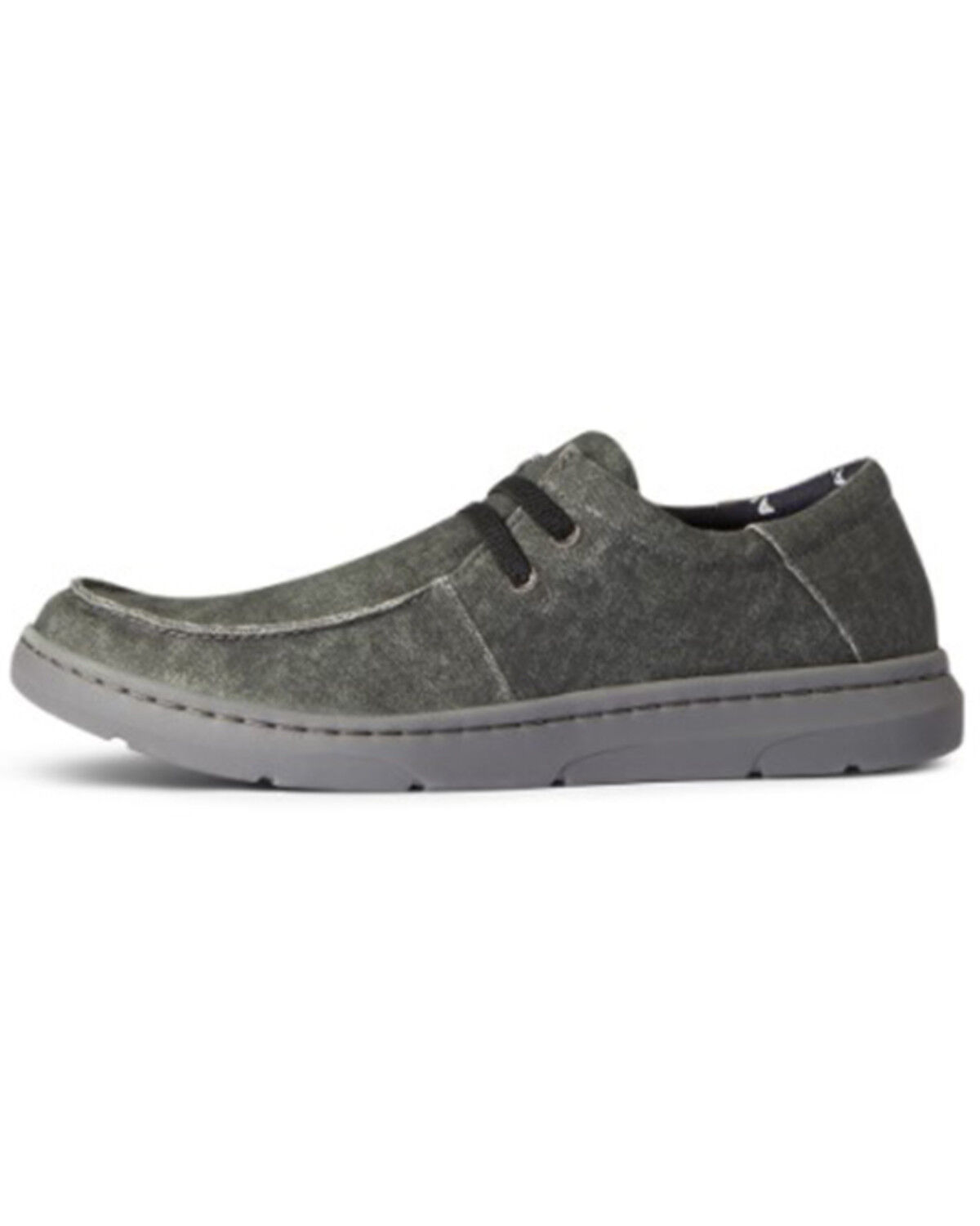 Image #2 - Ariat Men's Canvas Stretch Hilo - Moc Toe, Grey, hi-res