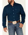 Cinch Men's Modern Fit Solid Navy Long Sleeve Button-Down Western Shirt , Blue, hi-res