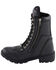 Milwaukee Leather Women's Black Moto Zipper Boots - Soft Toe, Black, hi-res