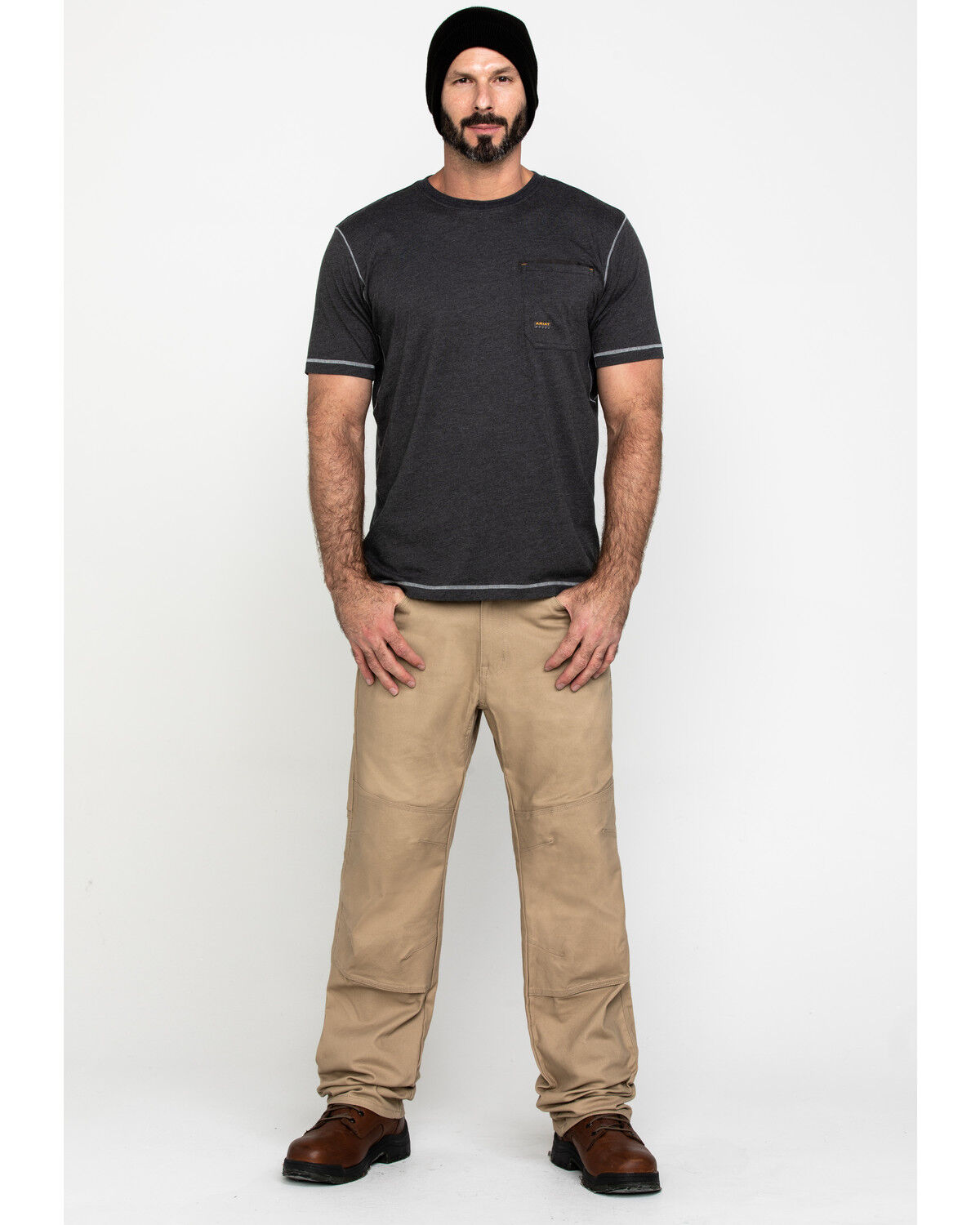 Image #6 - Ariat Men's Rebar Workman Technician Graphic Work T-Shirt, Heather Grey, hi-res