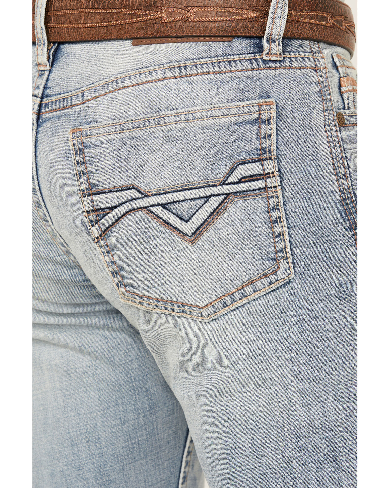 Cody James Men's Light Wash Sawbuck Slim Straight Stretch Denim Jeans |  Sheplers
