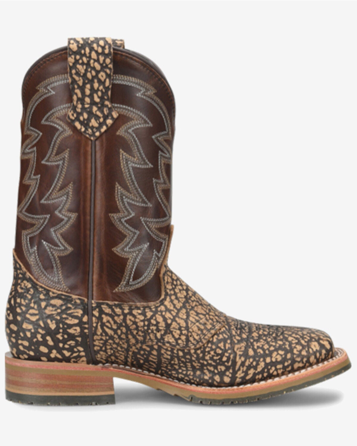 Double H Men's Becknell Performance Western Boots - Broad Square Toe, Brown, hi-res