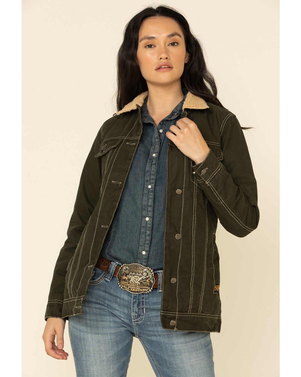 Image #1 - STS Ranchwear Women's Jolene Canvas Sherpa Jacket, , hi-res