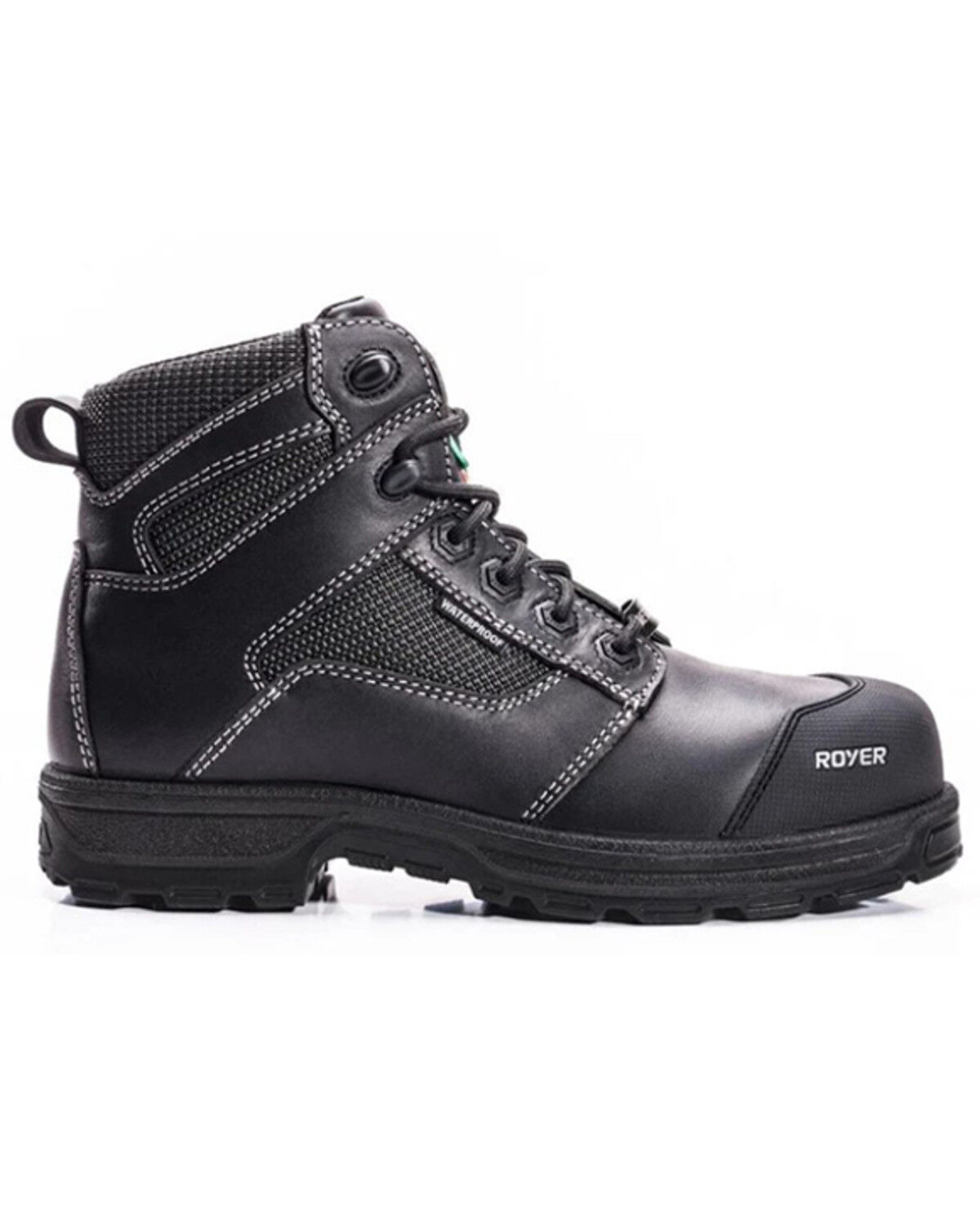 Image #2 - ROYER Men's Agility Artic Grip Work Boots - Composite Toe, Black, hi-res