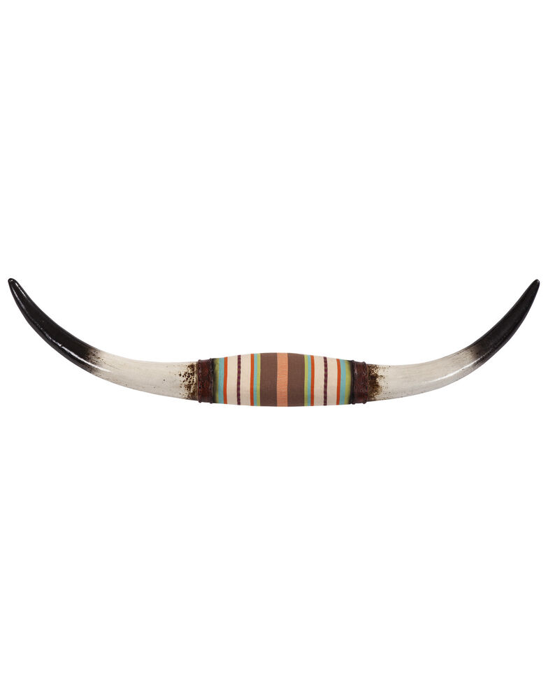 HiEnd Accents Serape Longhorn Wall Decor, Blue, hi-res