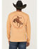 Image #1 - Wrangler Men's Cowboy Bucking Bronco Long Sleeve Graphic T-Shirt, Mustard, hi-res