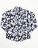 Image #1 - Cinch Toddler Boys' Floral Print Long Sleeve Button-Down Western Shirt, Navy, hi-res
