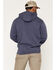 Image #4 - Carhartt Men's Iconic Logo Hooded Sweatshirt, Blue, hi-res