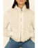 Image #3 - Angie Women's Cream Zip-Front Faux Fur Jacket , , hi-res