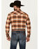 Image #4 - Pendleton Men's Wyatt Plaid Print Long Sleeve Pearl Snap Western Shirt , Coffee, hi-res