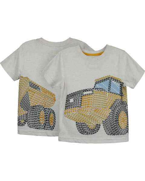 Image #1 - John Deere Toddler Boys' Dump Truck Wrap Short Sleeve Graphic T-Shirt , Oatmeal, hi-res