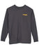 Image #2 - Wrangler Men's FR Lineman Flag Long Sleeve Graphic T-Shirt, Charcoal, hi-res
