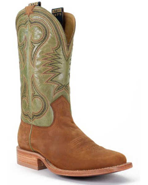 Image #1 - Hyer Men's Codell Western Boots - Broad Square Toe , Brown, hi-res