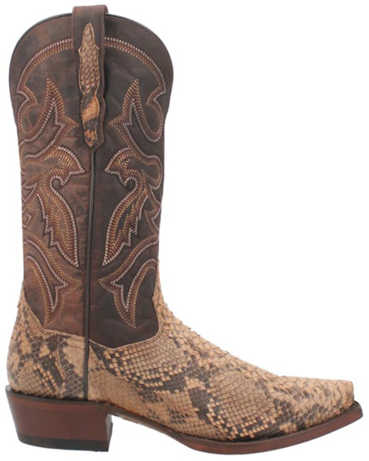 Image #2 - Dan Post Men's Exotic Python Western Boots - Snip Toe, Sand, hi-res