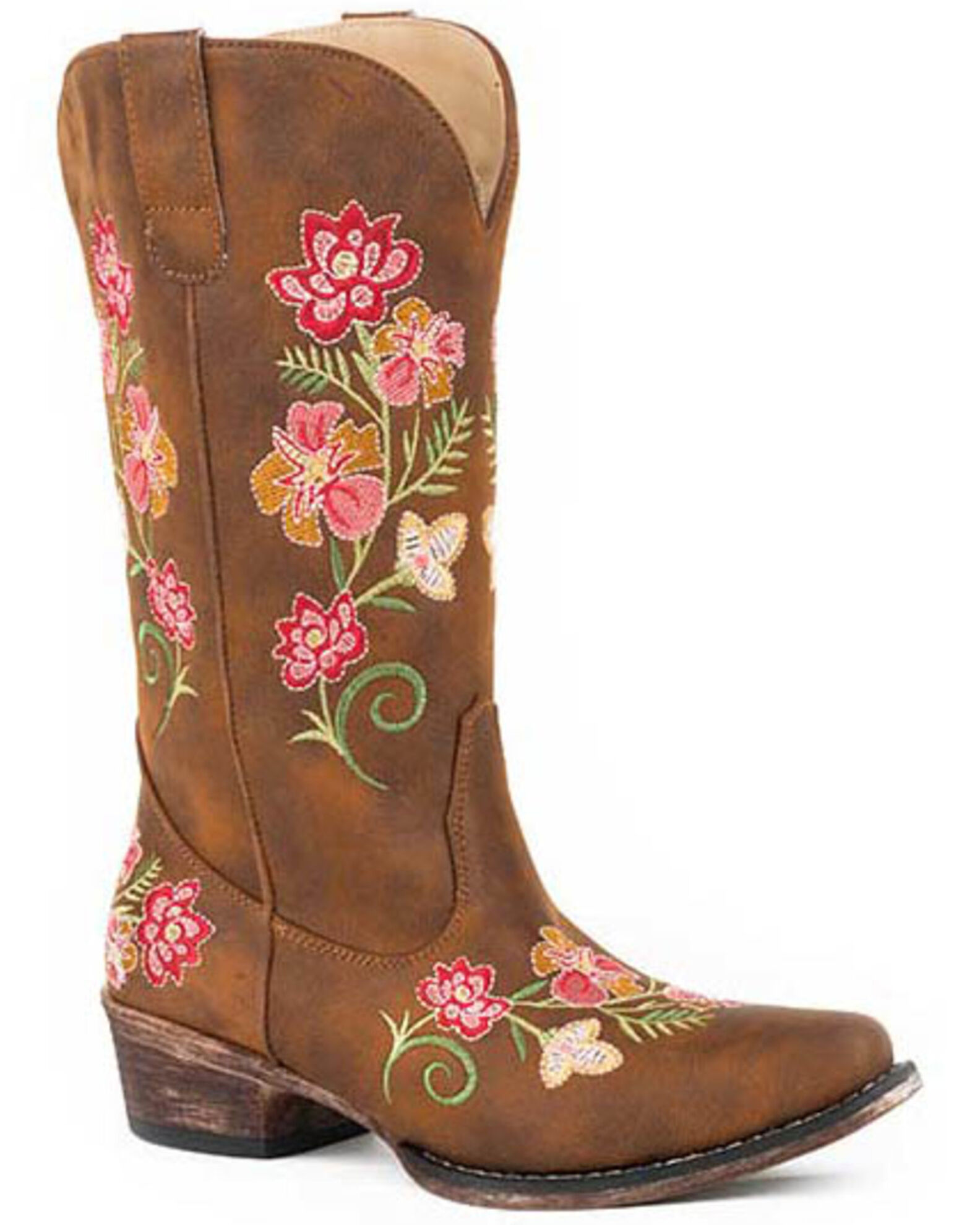 Roper Women s Vintage Cognac Western Boots Snip Toe Sheplers