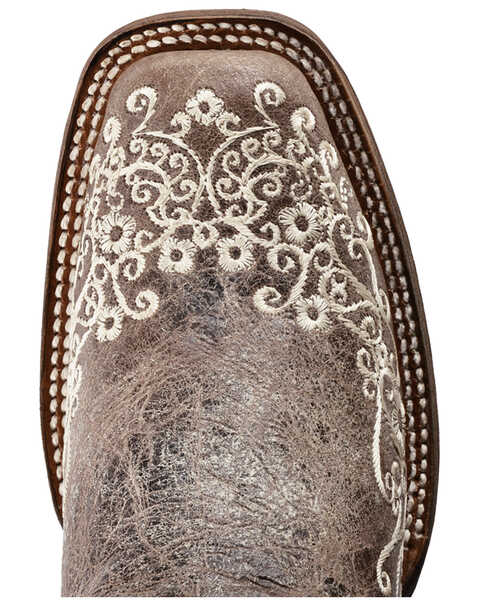 Corral Women's Brown Crater Embroidered Cowgirl Boots - Square Toe, Brown, hi-res