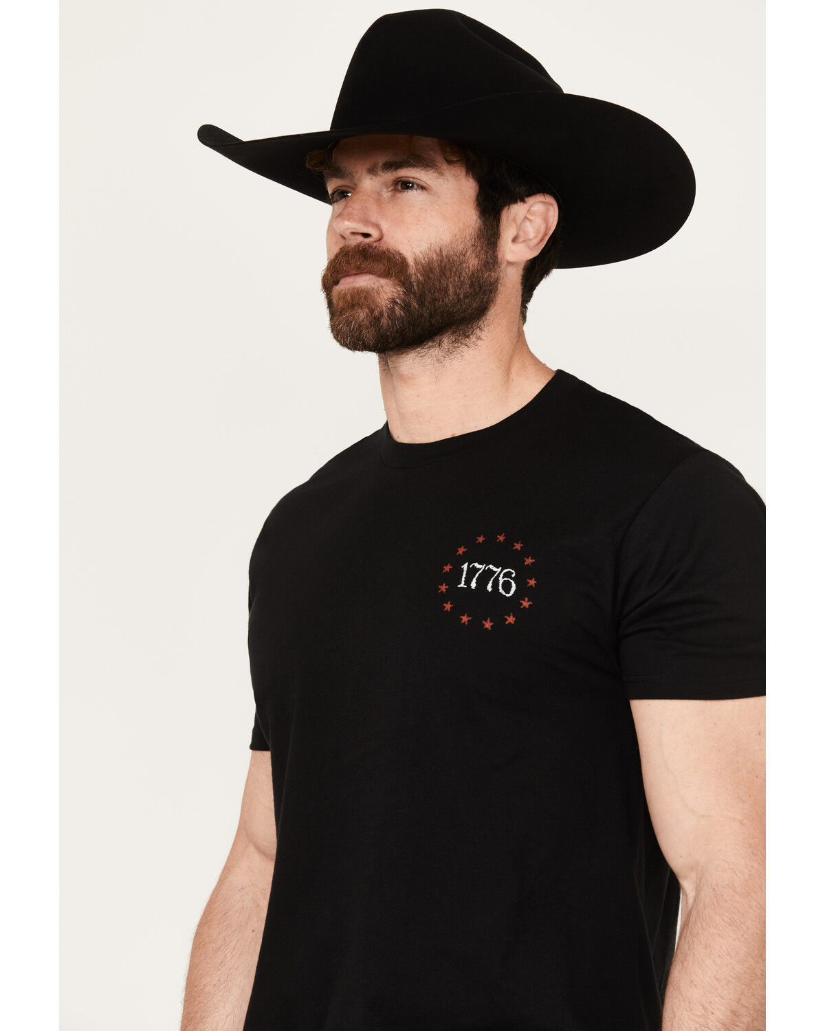 Image #2 - Howitzer Men's Freedom Sketch Short Sleeve T-Shirt, Black, hi-res