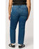 Image #2 - Warp + Weft Women's Ase Dark Wash High Rise Straight Stretch Denim Jeans - Plus, Dark Wash, hi-res