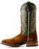 Horse Power Men's Emerald Roughout Western Boots - Broad Square Toe, Brown, hi-res