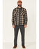 Image #2 - ATG™ by Wrangler All Terrain Men's Dark Sapphire Plaid Thermal Lined Long Sleeve Western Flannel Shirt , , hi-res