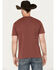 Image #4 - Cinch Men's Lead Don't Follow Short Sleeve Graphic T-Shirt, Burgundy, hi-res
