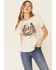 Ariat Women's Tan Ranch Round Up Horseshoe Graphic Tee , Tan, hi-res