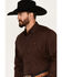 Image #2 - Cinch Men's Geo Print Long Sleeve Button-Down Stretch Western Shirt, Black/brown, hi-res