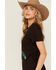 Image #2 - Wrangler Women's Horse Logo Short Sleeve Graphic Tee, Brown, hi-res