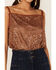 Image #2 - Free People Women's Shimmer & Shine Sequins Bodysuit, Rose, hi-res