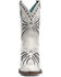 Image #3 - Corral Women's Fringe Inlay Ankle Western Boots - Snip Toe, White, hi-res