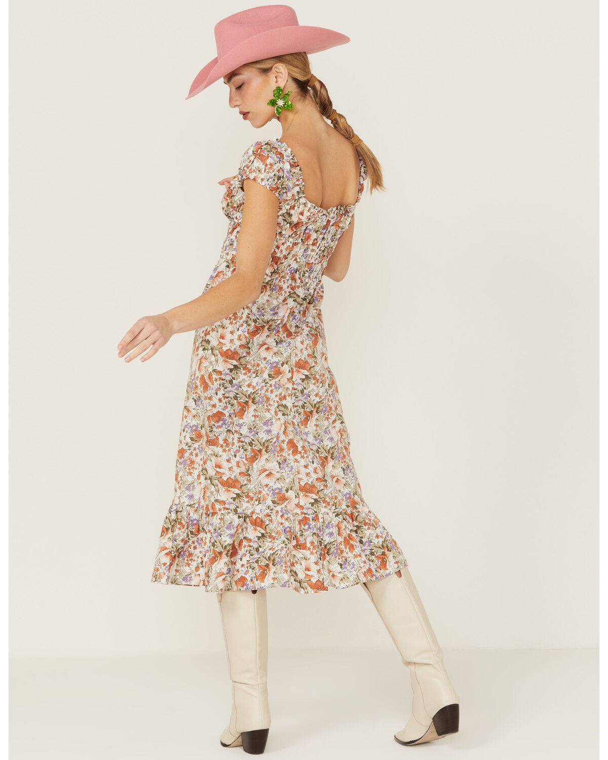 Image #4 - Heartloom Women's Wildflower Edina Midi Dress, Orange, hi-res