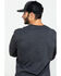 Carhartt Men's Loose Fit Heavyweight Long Sleeve Logo Pocket Work T-Shirt, Charcoal, hi-res